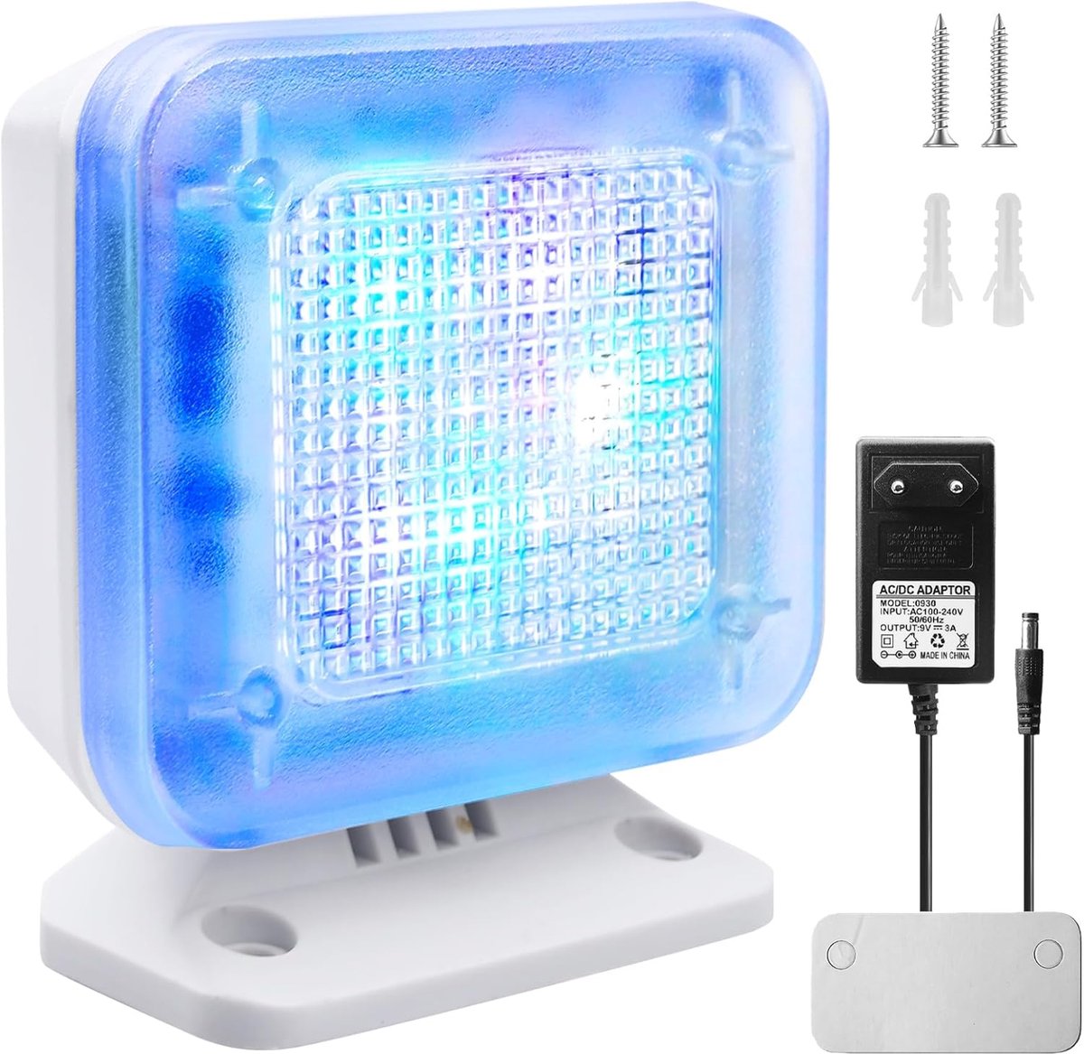 SnelShoppen - Dummy TV Simulator met 12 LEDs, 3 Programma's, Timer, Lichtsimulatie voor Inbraakpreventie, 85 x 90 mm