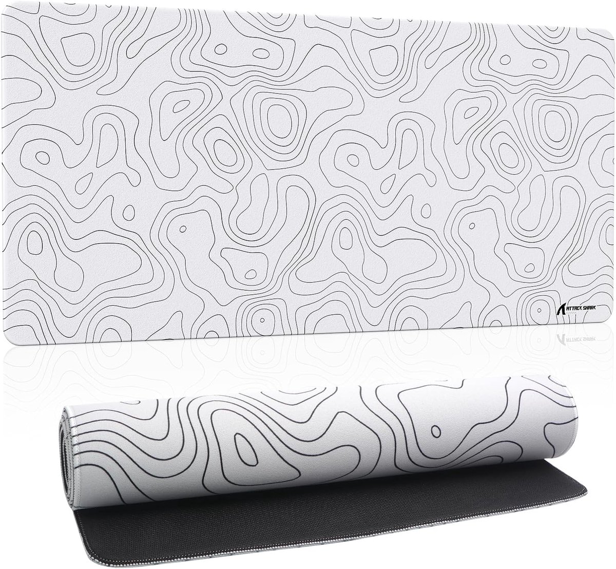 SnelShoppen - XXL Gaming Muismat met Waterbestendige Coating 900x395mm - Antislip Ondergrond, Fijn Zandachtige Textuur, Micro-Knit Gestikte Randen - P