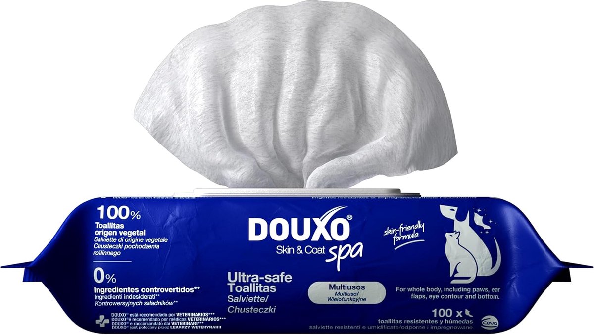 SnelShoppen - Multi-Purpose Wipes voor Honden en Katten - Hypoallergene Reinigingsdoekjes - 100 Stuks - Verwijdert Tranen- en Speekselvlekken - Verfri