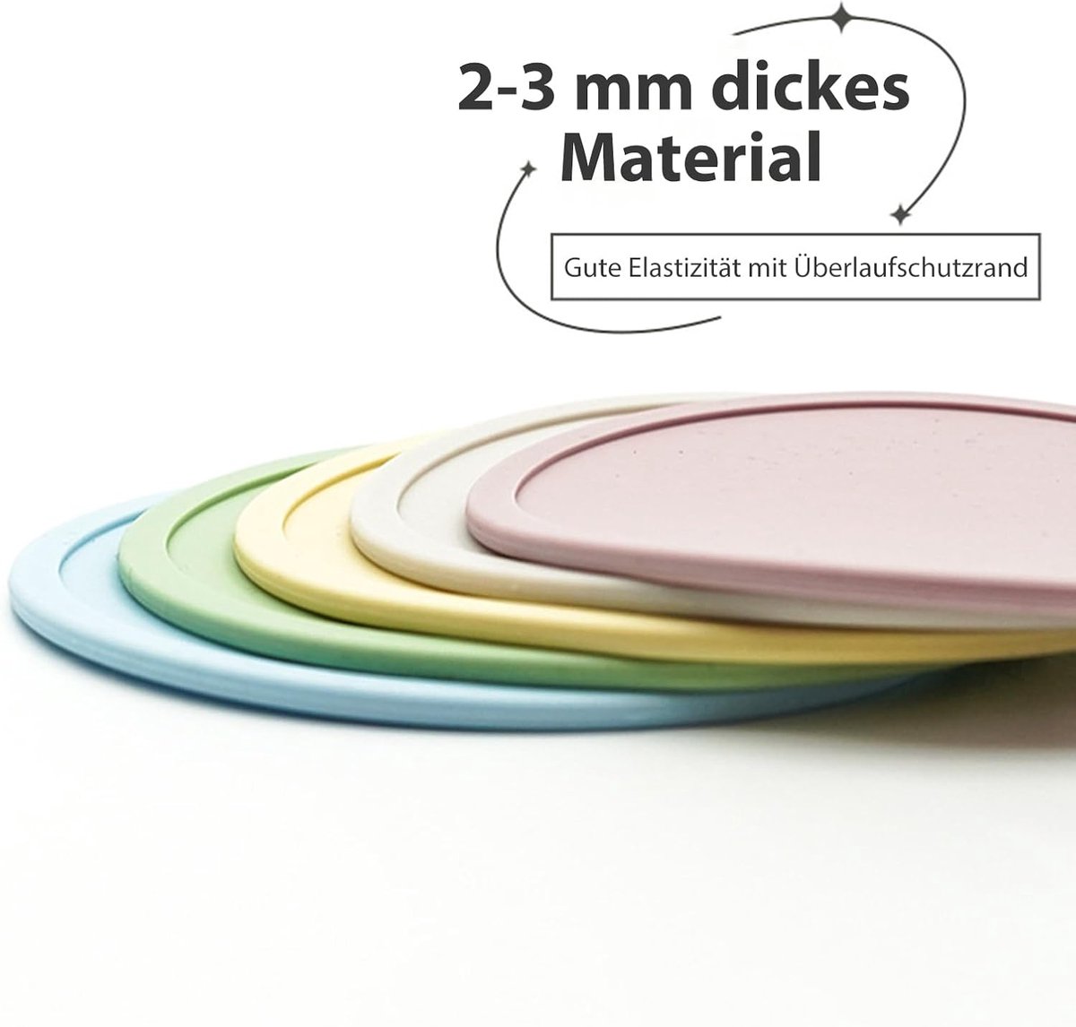 SnelShoppen - Silicone Coasters Rond voor Glazen - Wasbare, Antislip, Hittebestendige Onderzetters - Set van 5 Kleuren voor Thuis, Kantoor, Feest, Bar