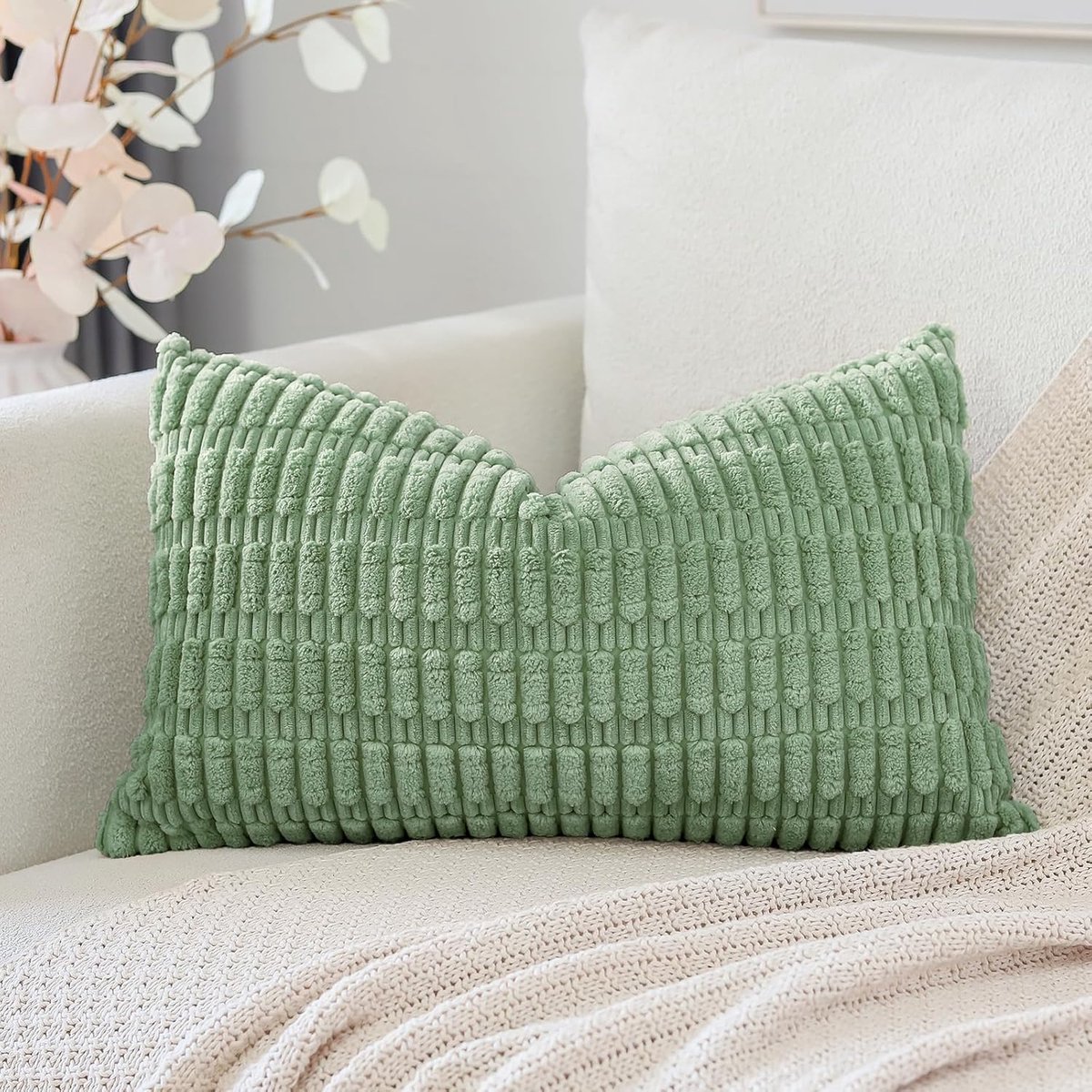 SnelShoppen - Stylish Kussenhoes 30x50 cm - Super Zacht Boho Strepen Kussenhoes voor Lumbar Kussens - Decoratieve Moderne Kussens voor Bank, Stoel, Sl