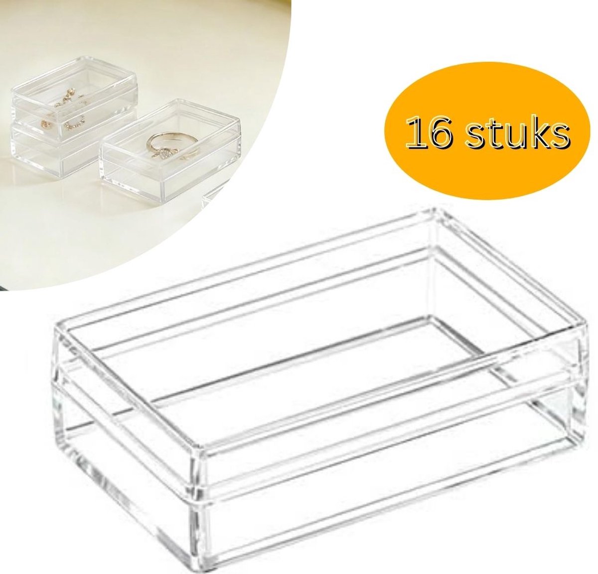 CLGP® Displaydozen - Opbergdozen - Spullen Presenteren - Stevig Materiaal - Diverse Maten -