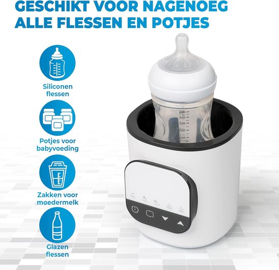SnelShoppen - Bottle Warmer - Baby Milk Warmer - Flessenwarmer - Warmhouden, Ontdooien en Steriliseren - Snelle Verwarming - Geschikt voor Alle Babyfl van Snelshoppen — afbeelding 2