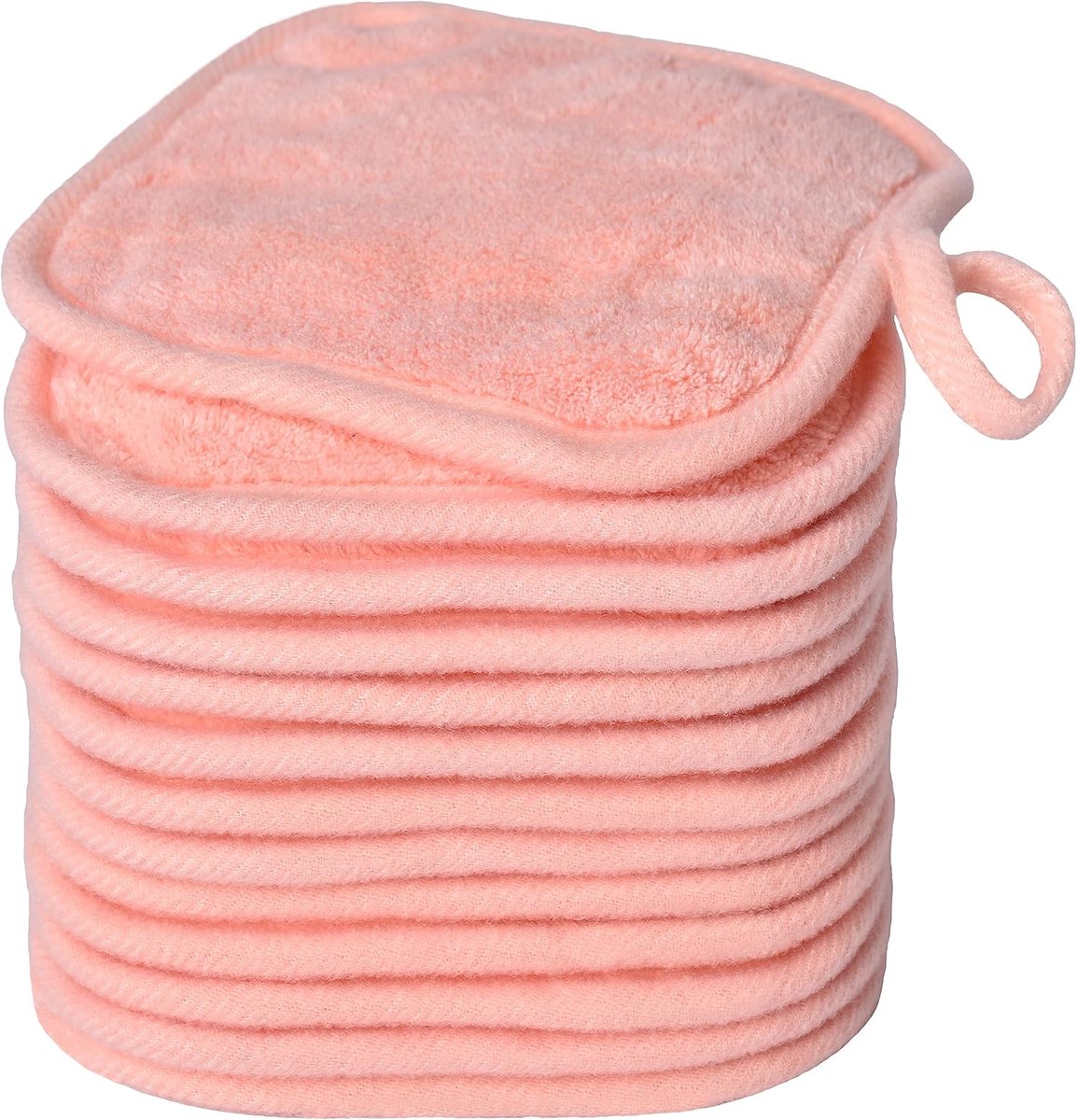 SnelShoppen - Microfibre Gezichtsreinigingsdoekjes - Herbruikbare Make-up Verwijderdoekjes Oranje - 12 Stuks 13x13 cm - Hypoallergeen voor Gevoelige H