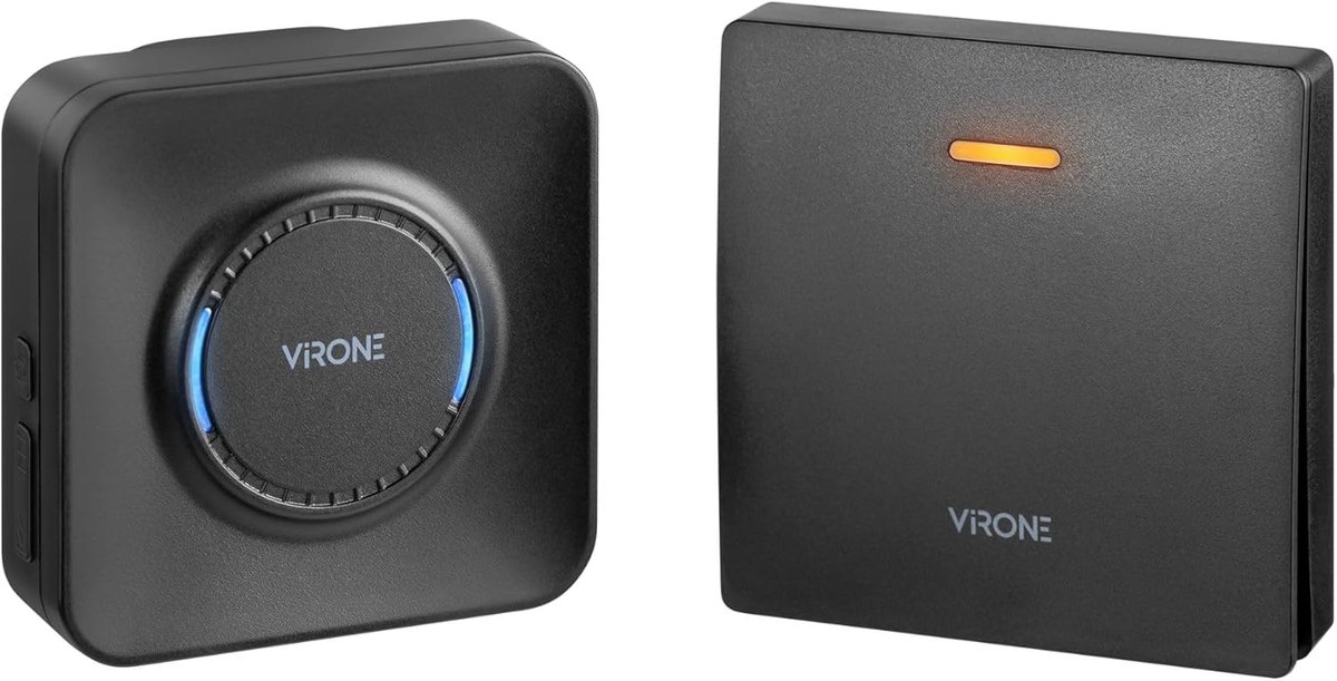 SnelShoppen - Draadloze Deurbel TELERO - Kinetische Batterij Vrij, 39 Geluiden, 100dB, Bereik tot 200m, IP44 Waterdicht - Perfect voor Tuin, Huis en C