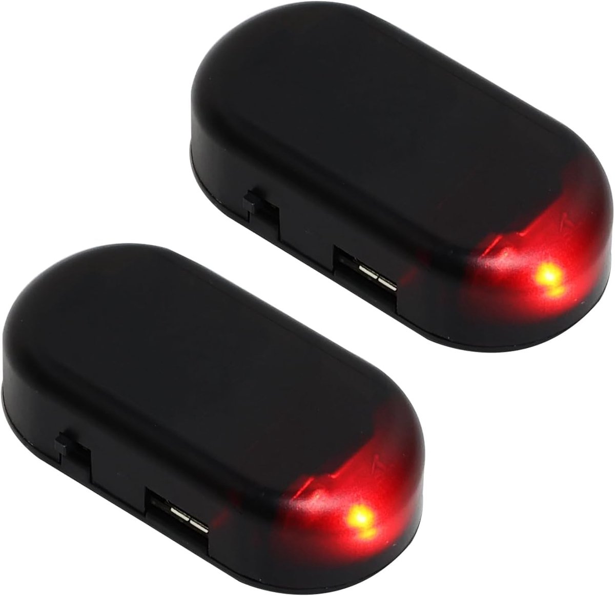SnelShoppen - Auto Alarm Systeem, Antidiefstal Flitslicht, Zonne-energie Dummy Alarm, Veiligheidsalarm voor Auto, Anti-Diefstal Flitslicht voor Auto B