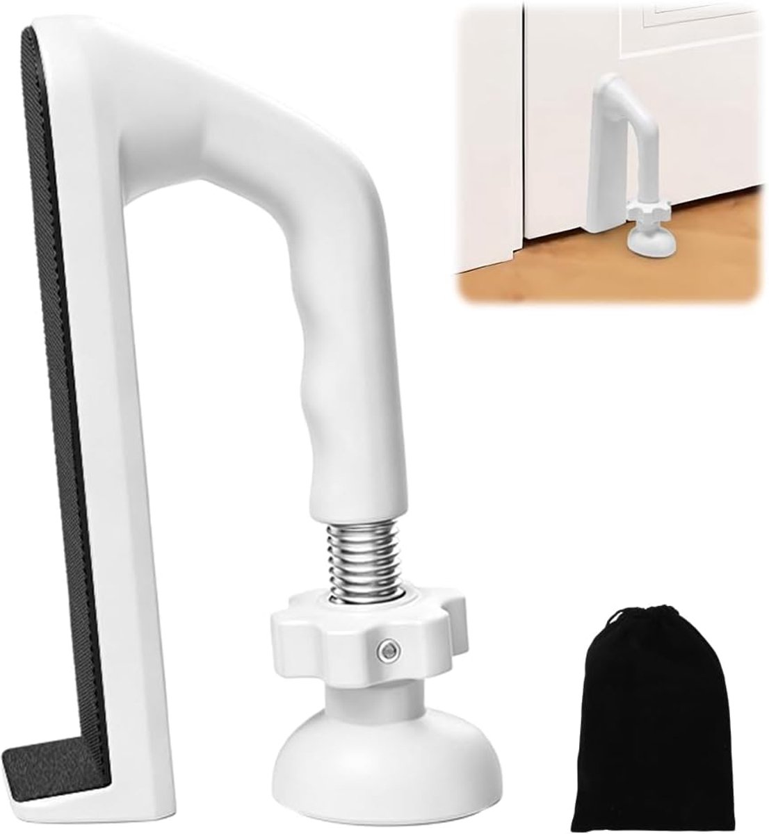 SnelShoppen - Door Stopper Alarm, Draagbare Deurblokkade, Inbraakbescherming, Verstelbaar Deurslot voor Persoonlijke Bescherming, Veiligheid voor Thui