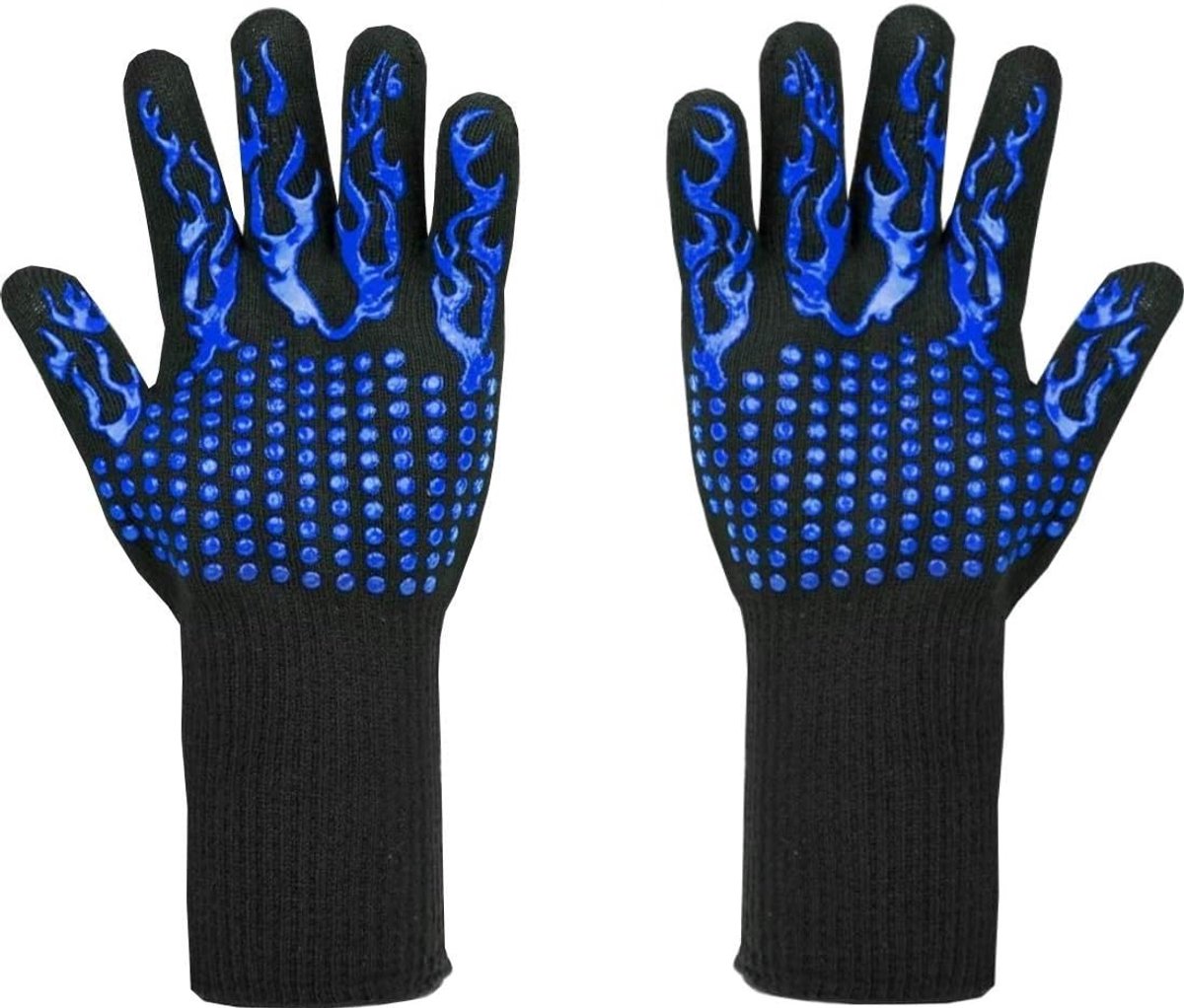 SnelShoppen - ACCE Grill Handschoenen, Ovenhandschoenen, Hittebestendig tot 800°C, Snijbestendige L5, Premium Kookhandschoenen voor BBQ, Koken, Bakken
