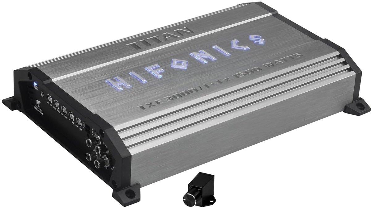 SnelShoppen - Krachtige 1-Kanaals Class-D Versterker met 1500W RMS, Subsonic Filter, Lage Pass Filter, Faseverschuiving, Bass Boost en Master/Slave Fu