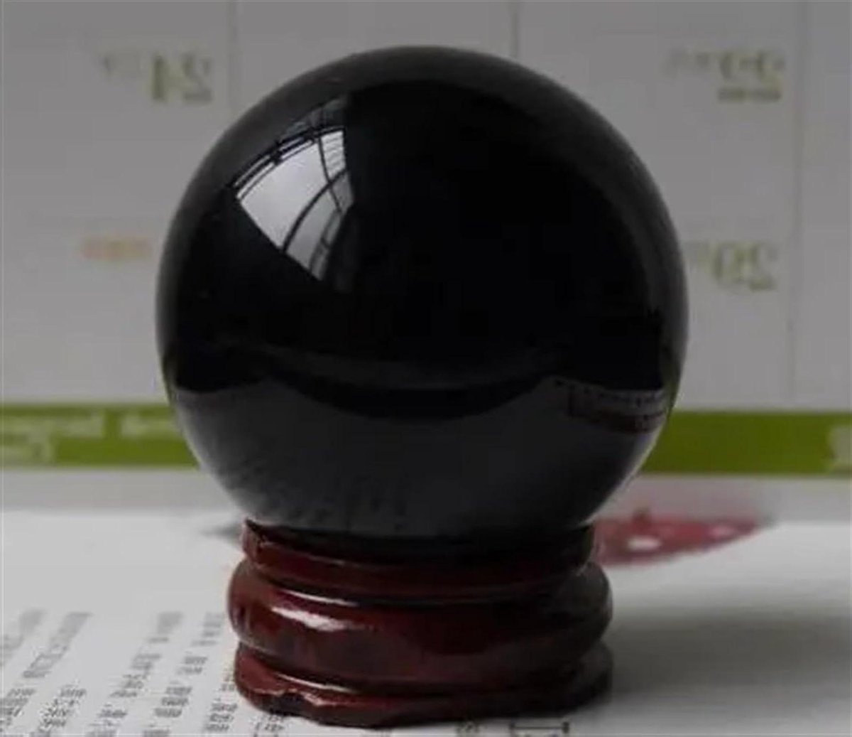 Obsidiaan Kristallen Bol - Decoratie Bal - Interieur Decoratie - Natuurlijke Edelsteen - 5cm - Geel