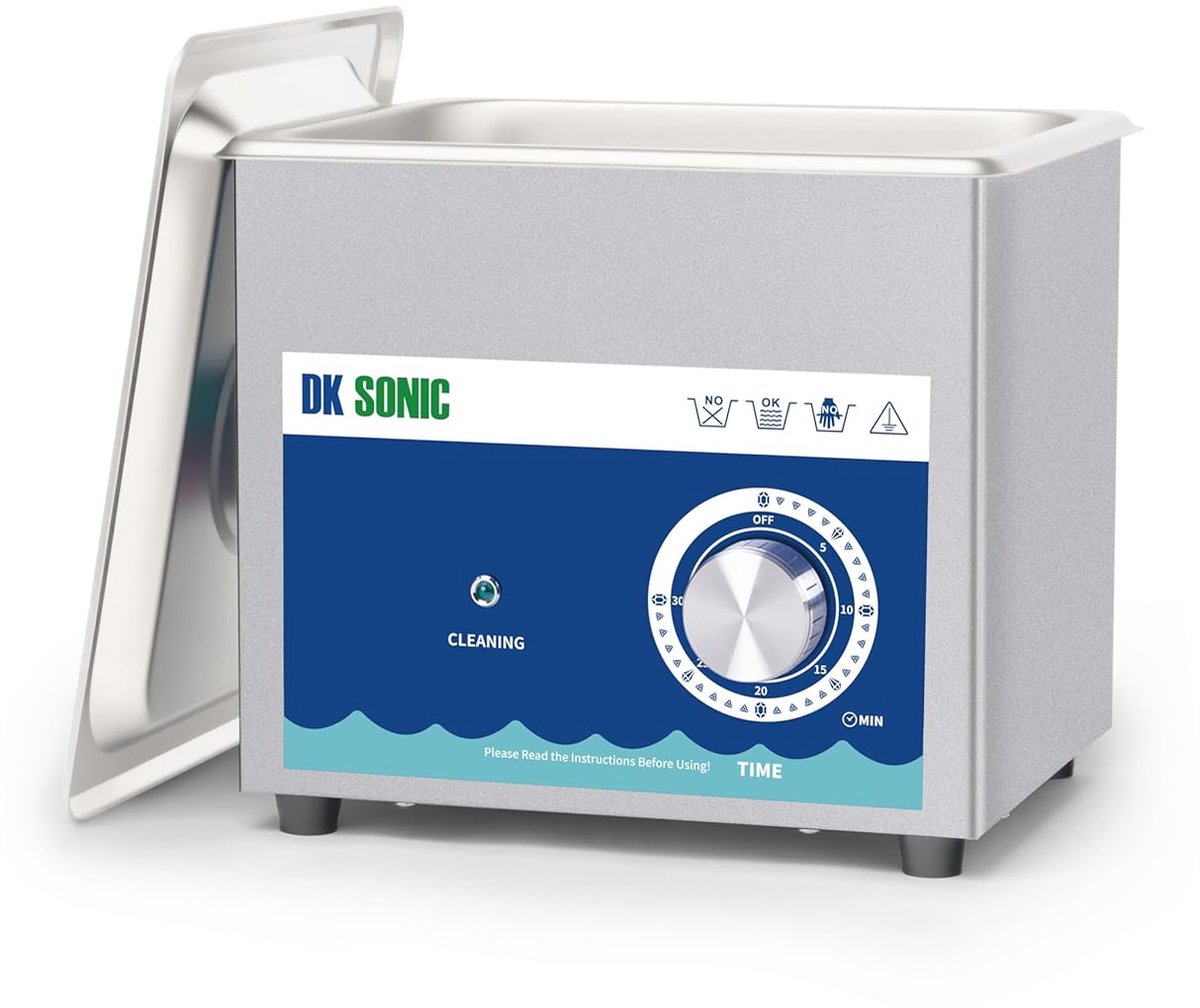 SnelShoppen - Professionele Ultrasonic Cleaner 1.5L - 60W - Eyeglass Cleaner - Stalen Binnenkant - Voor Sieraden, Munten, Kettingen, Kleding en Meer