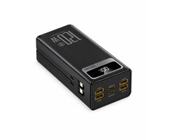 Powerbank 25.000 mAh – Snellader 22.5W – USB-C – Noodpakket – LED Display – Geschikt voor Telefoon, Tablet – Zaklamp – NL Handleiding – Zwart