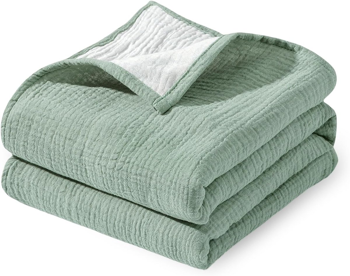 SnelShoppen - Katoenen Babydeken 90x90 cm - Ademend Mousseline Wikkeldoek - Inbakerdoek voor Pasgeborenen - Zachte Slaapdeken voor Meisjes en Jongens