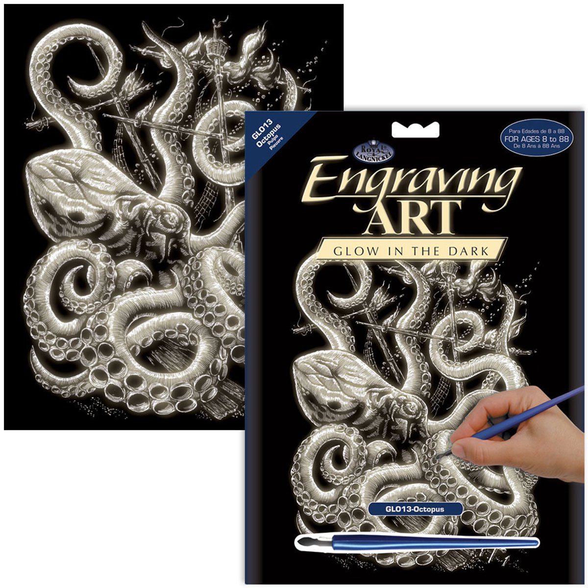 Engraving art Royal Langnickel Octopus Glow 21/30