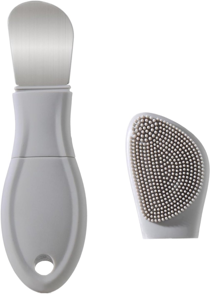 SnelShoppen - Silicone Face Scrubber Spatula - 2in1 Pore Cleansing Brush voor Huid, Zwartkop Verwijder Tool voor Gezicht en Neus, Huidverzorging voor