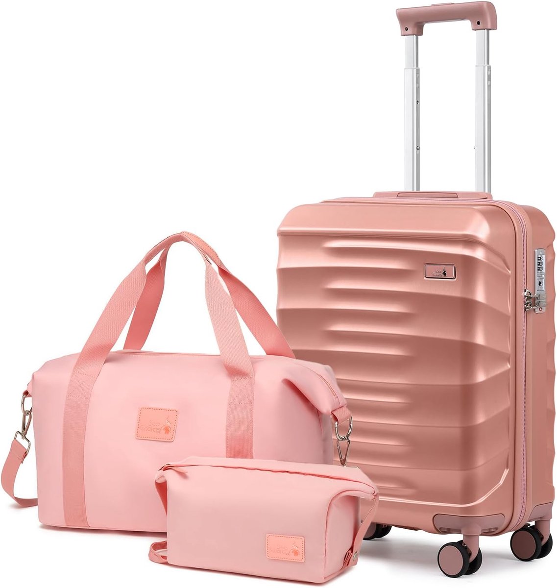 SnelShoppen - 20 Inch Hardcase Koffer met 4 Spinner Wielen en TSA Slot - Lichtgewicht ABS Reiskoffer voor Cabin Bagage - Roze - 55x40x20 cm - Perfect