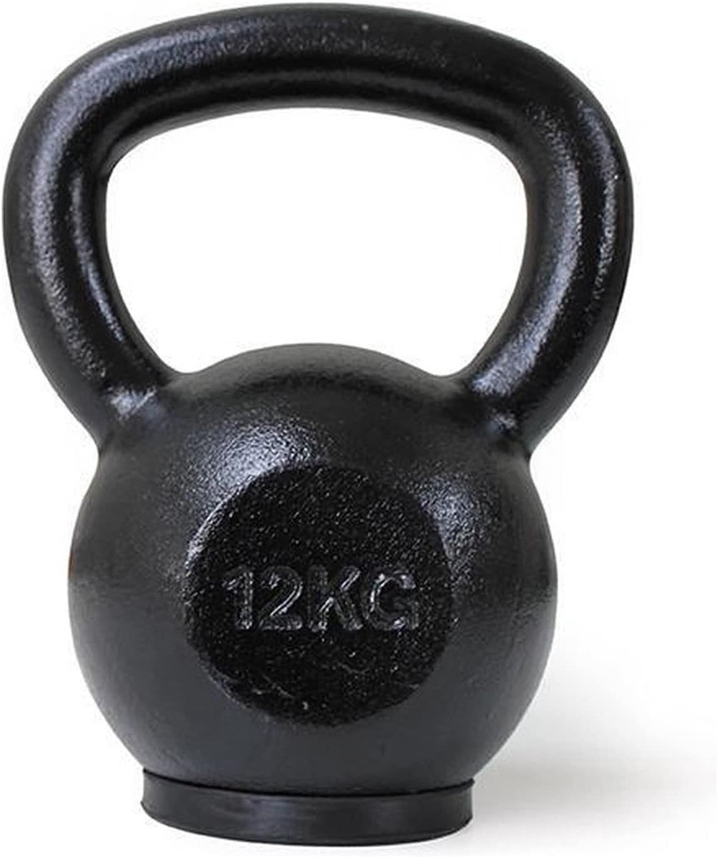 SnelShoppen - Core-Power Kettlebell 12 kg Gietijzer, Fitness Gewichten voor Thuis, Gym en Crossfit, Rubber Bescherming voor Vloer, Ideaal voor Krachtt