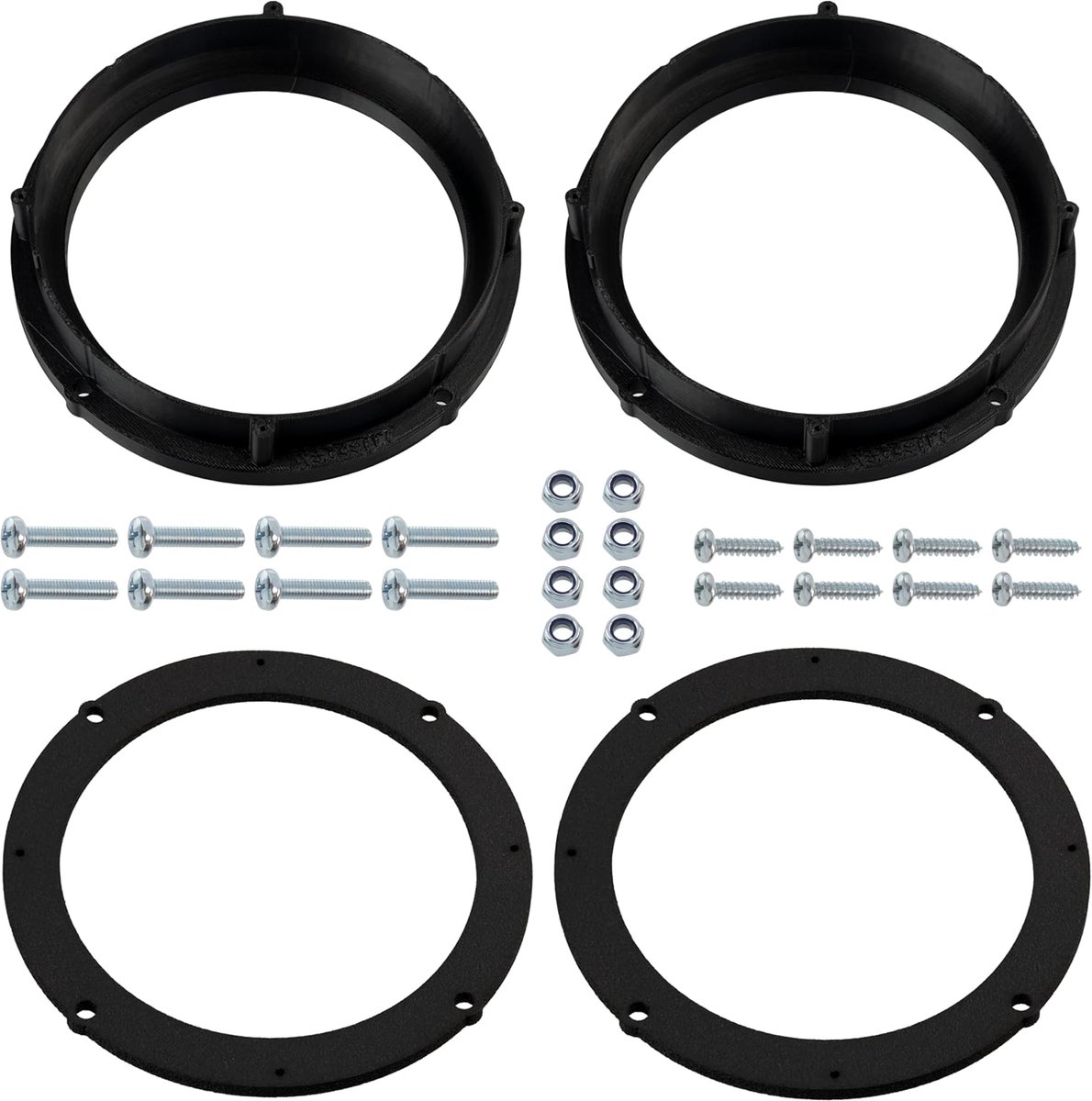 SnelShoppen - Set van 2 Speaker Adapters Ø165 mm voor VW Golf VII, VI, Polo V, Tiguan, Passat B7, Skoda Octavia I, III, Seat Ibiza SC/V - Perfecte Gel