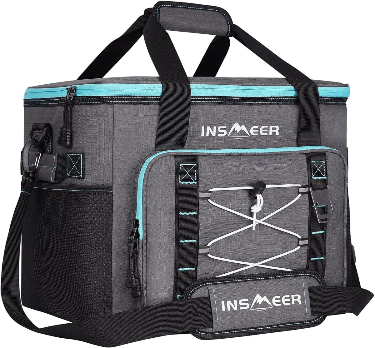 Thijox - Geïsoleerde Koeltas 40L - Lekvrij en Inklapbaar - Draagbare Cooler Bag voor 60 Blikjes - Perfect voor Camping, Feesten, Tuin en Outdoor Activ