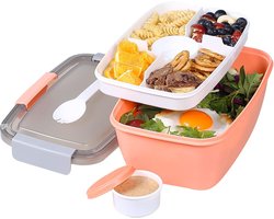 SnelShoppen - Greentainer Bento Box Fen - Lichtgewicht Duurzaam Servies voor Kinderen en Volwassenen - Perfect voor Feest, Camping, Keuken, Tuin - 3 V