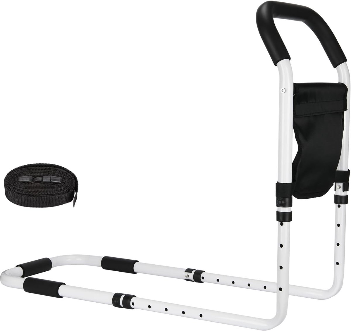 SnelShoppen - Bed Stand Up Aid voor Bedden tot 150 kg, Met Opbergtas en Bevestigingsriem, Geschikt voor Eenpersoons, Tweepersoons, Queen en Kingsize B