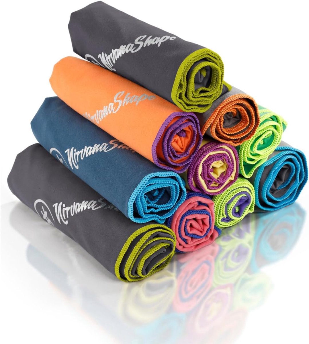 Thijox - NirvanaShape Microfiber Handdoek | 100% CO2-neutraal Transport | Duurzame Reis- en Strandhanddoek voor Yoga, Sauna en Sport | Compact, Sneldr