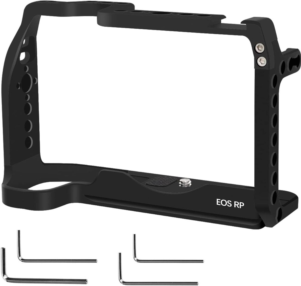 SnelShoppen - EOS RP camerakooi voor Canon EOS RP - Volledig metalen camera Rig met Cold Shoe - Precisiebewerking en stevige kwaliteit - Inclusief inb