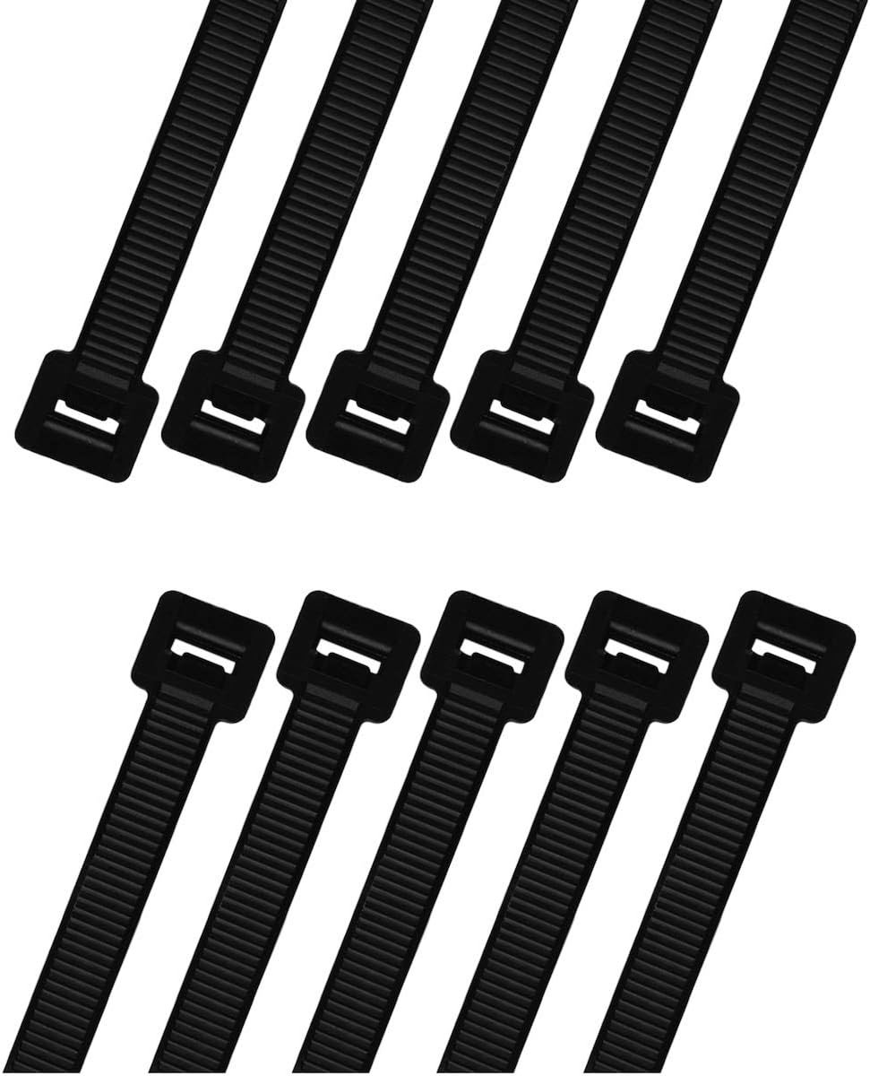 SnelShoppen - Kabelbinders Extra Lang XXXL 1000mm x 9mm - Professionele, Duurzame, UV-bestendige Nylon Tie Wraps voor Zwaar Gebruik - Zwart, 10 Stuks
