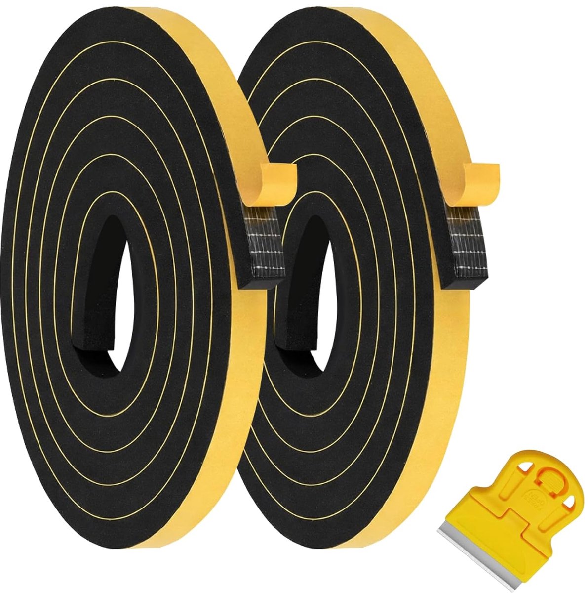 SnelShoppen - 2 x Inductiekookplaat Zelfklevende Foam Seal, 6 x 3 mm x 5 m, Elastische Sealing Tape voor Keramische Platen, Sinks en Elektrische Kookt