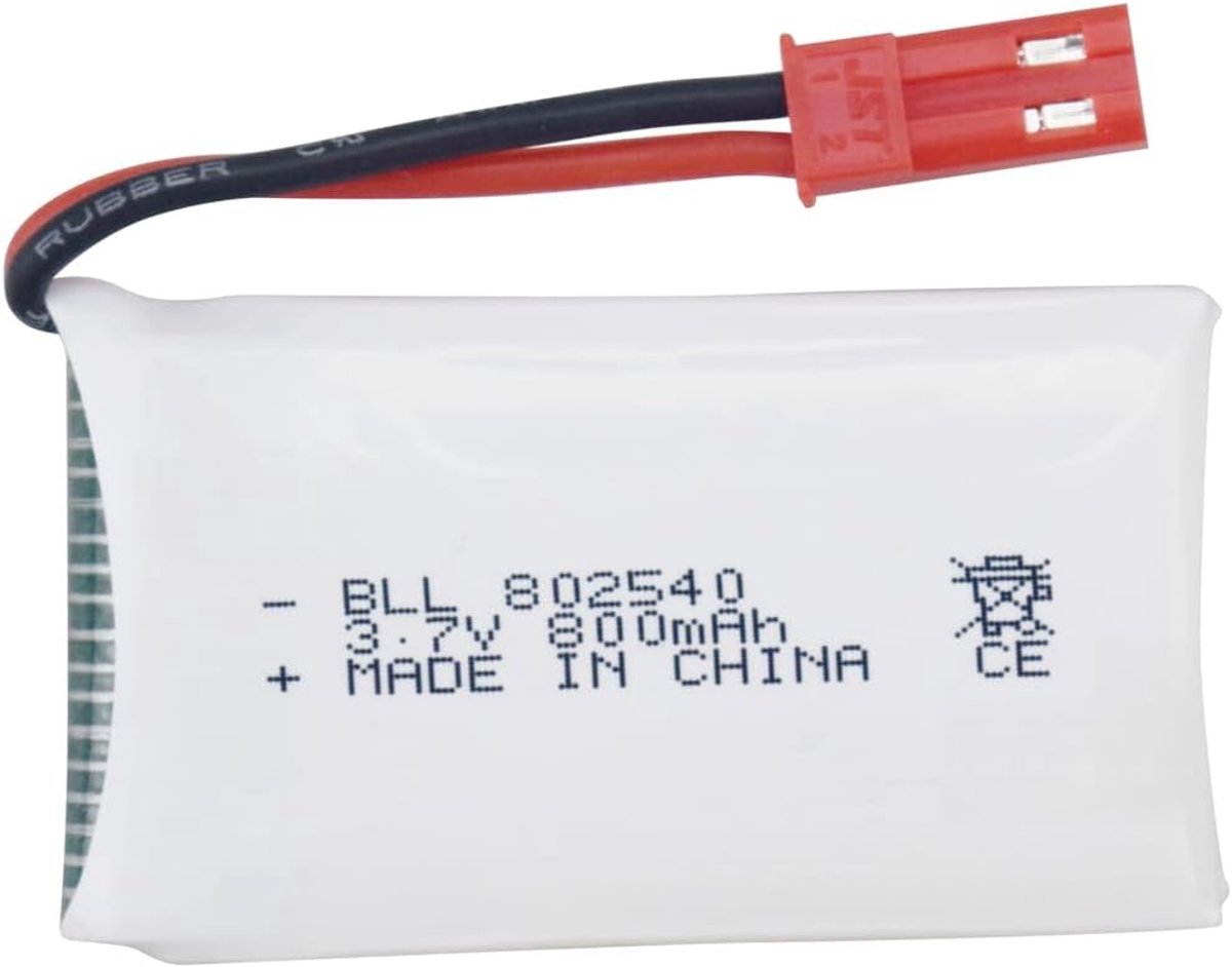 SnelShoppen - 5PCS 3.7V 800mAh Lipo Accu voor RC Drones met 5-in-1 Oplader JST Plug - Hoogwaardige Quadcopter Batterijen voor MJX Syma Holy Stone Sky – foto 2