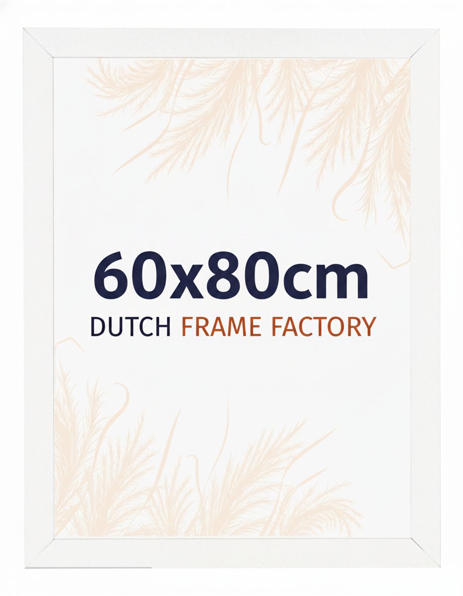 Fotolijst 60x80 cm - MDF - Wit Hoogglans - Benno