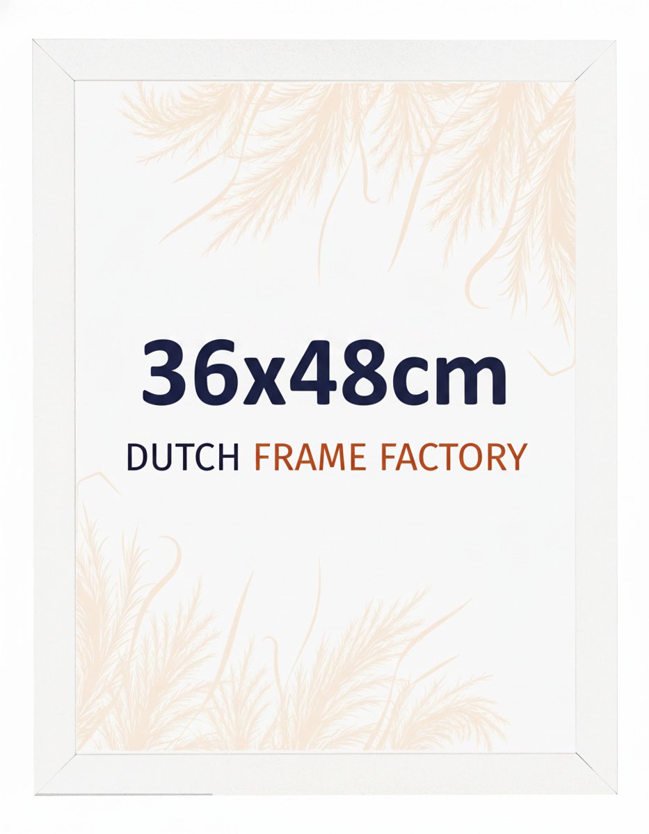 Fotolijst 36x48 cm - MDF - Wit Hoogglans - Benno