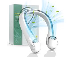 NekVentilator Draagbare - Mini Ventilator met koeling- USB Oplaadbaar 3 standen - Handsfree Nek Ventilator ideaal Voor Buitensport woon-werkverkeer en Dagelijks Gebruik