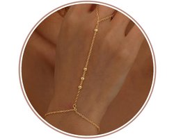 SnelShoppen - Elegante Dochais Damesarmbanden, Verguld 14K/Zilver, Verstelbaar Enkelbandje, Waterdicht, Luxe Cadeau voor Feest, Verjaardag, Dagelijks