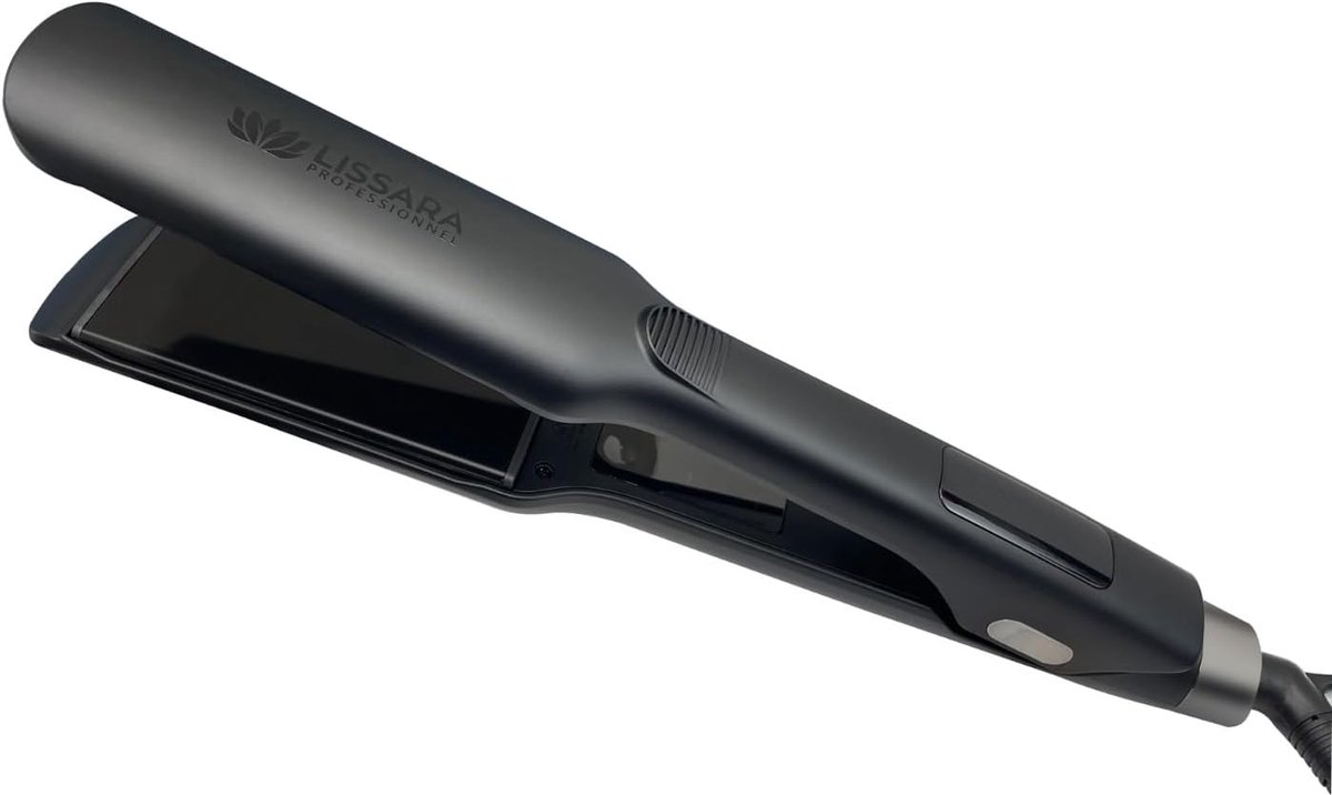 SnelShoppen - Professionele Haarstyltang met Grote Nano-Titanium Platen - Tot 230°C - Supersnelle Verwarming - Braziliaanse Styling - Wide Evolv Black