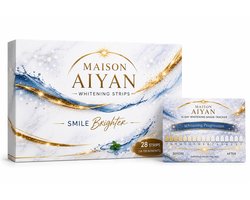 Maison Aiyan PAP+ Whitening Strips – Muntsmaak & Kleurkaart – Tanden Bleken– 14 Behandelingen
