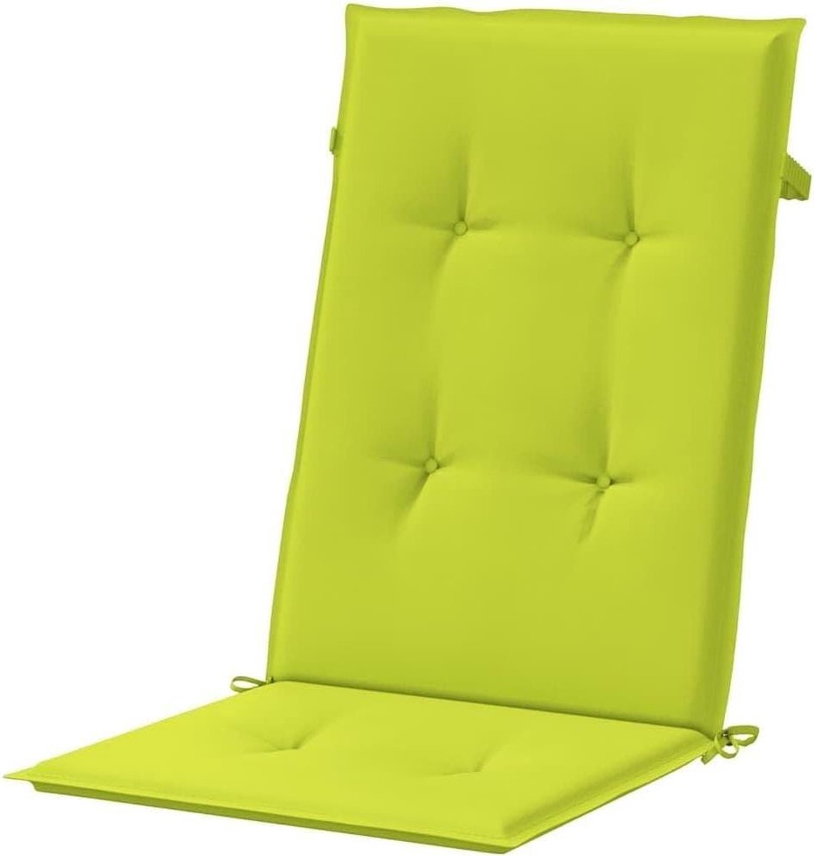 Tuinstoelkussens Hoge Rugleuning - Zitkussens Set - Buiten Ontspannen - Waterdicht Duurzaam Polyester - 6 Stuks 120x50cm - Felgroen