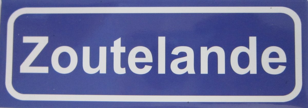 Souv© - koelkast magneet - plaatsnaam bord - kombord - souvenir - koelkastmagneetje - relatiegeschenk Zoutelande
