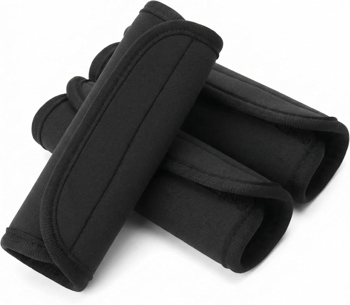 SnelShoppen - 3 Stuks Kofferhandvat Bescherming - Comfortabele Neopreen Handvat Covers voor Reisbagage, Koffer, Suitcase (Zwart)