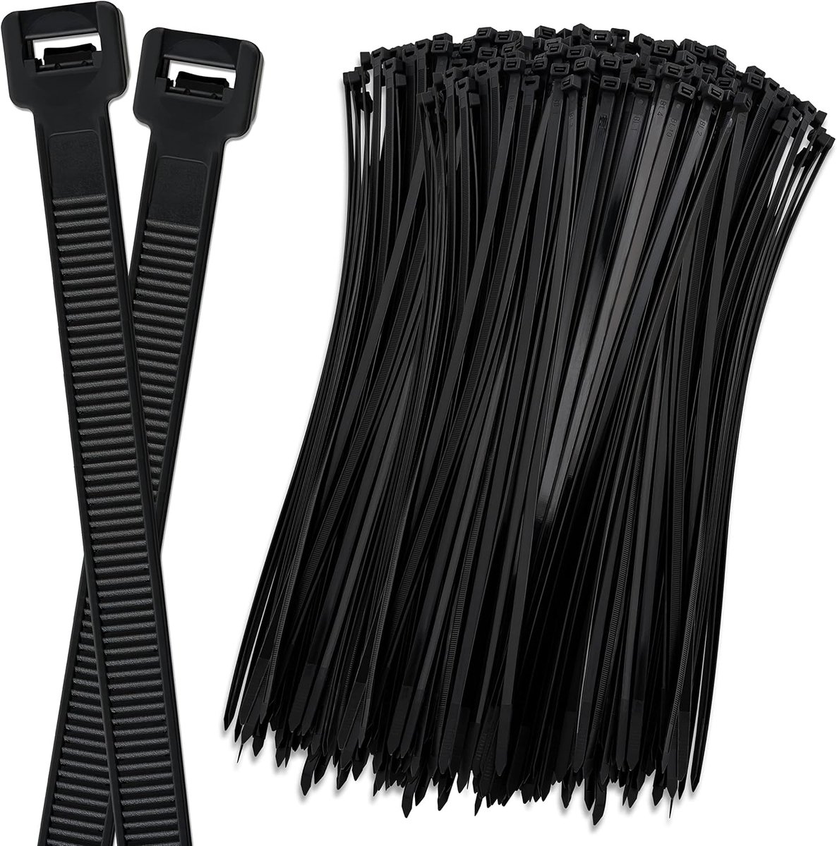 SnelShoppen - 100 Stuks Kabelbinders Zwart 100x2,5mm | Nylon, Hitte- en UV-Bestendig, Hoge Trekkracht, Weerbestendig, Voor Binnen- en Buitengebruik