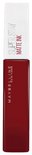 Rode Maybelline SuperStay Matte Ink lippenstift verpakking.