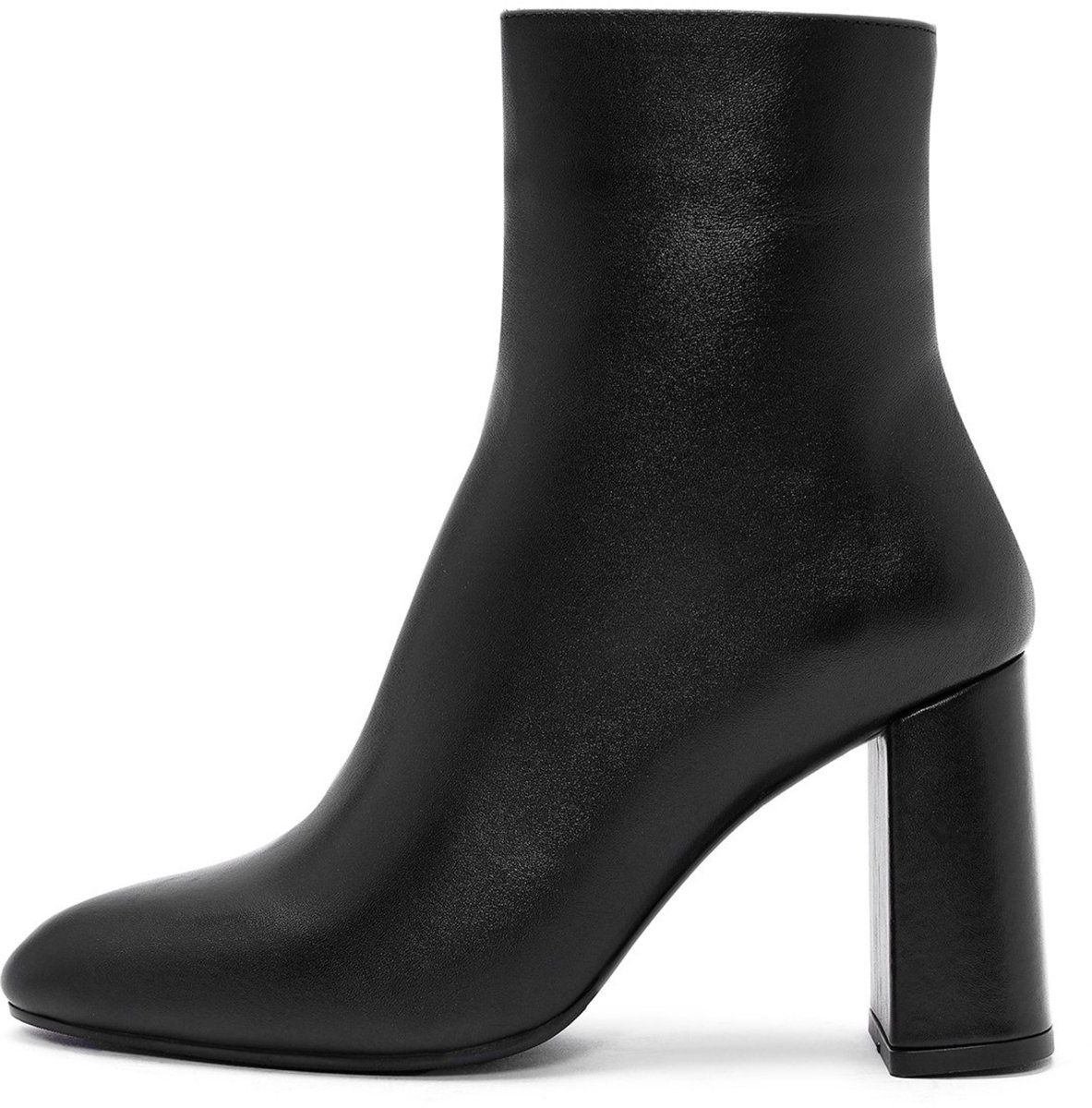 DERIMOD Heeled Ankle Boots Leather Ankle Heeled Boots