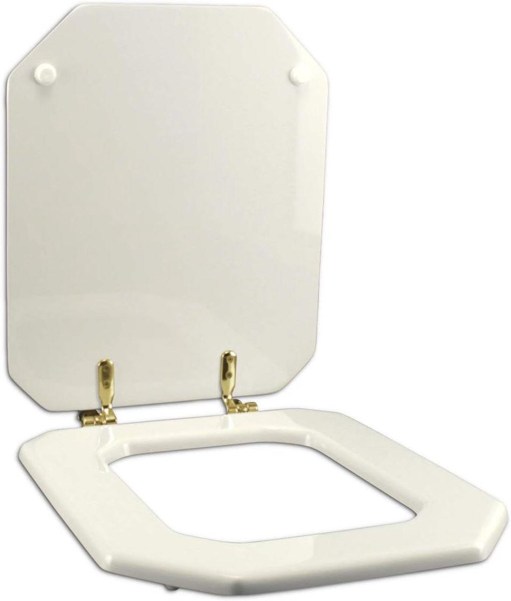 WC-bril - Toiletzitting - Badkamer Vernieuwen - Houten Kern Polyester Coating - Ovaal - Wit