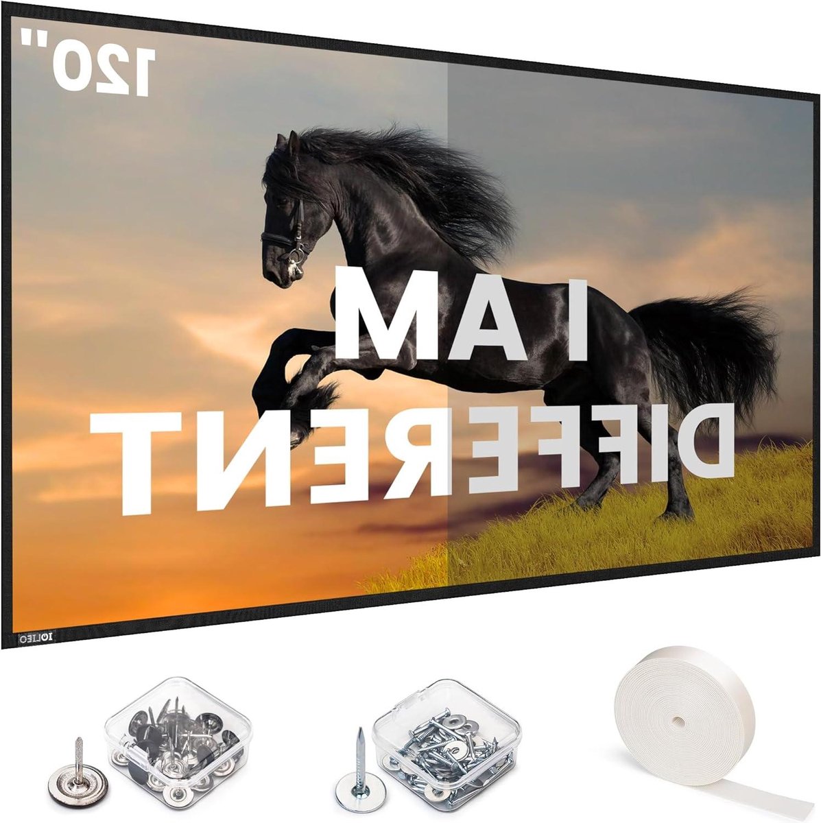Projectorscherm Vast Frame - Thuisbioscoop Scherm - Film Kijken - Omgevingslicht Afwijzing - 120 inch 16:9 - Wit