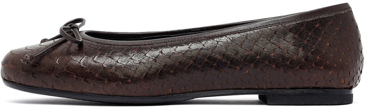 DERIMOD Ballerina Shoes Leather Ballerina Shoes