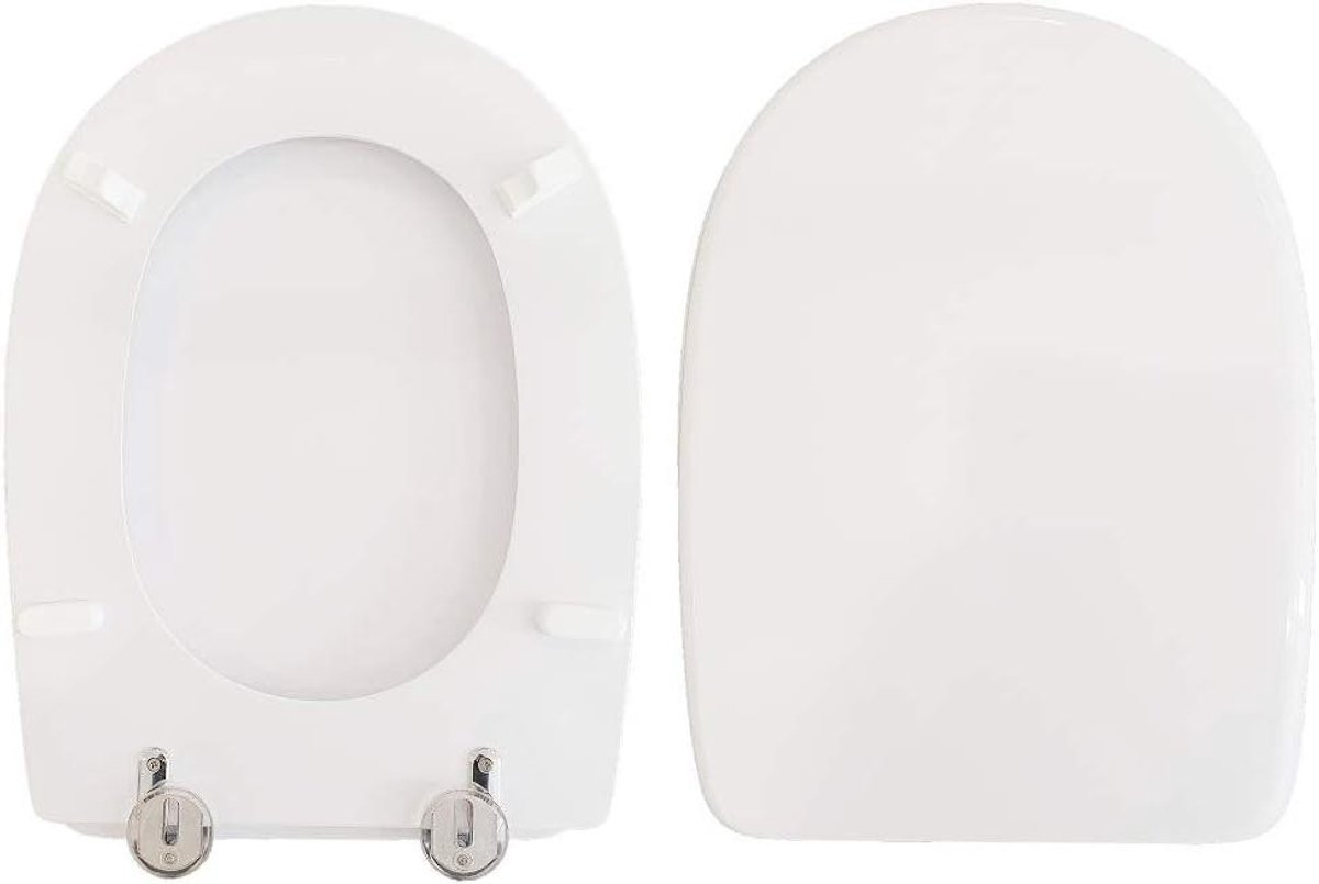Wc-bril Hout - Toiletzitting Polyester - Badkamer Vernieuwen - Gecoat Met Polyesterhars - Rond - Wit
