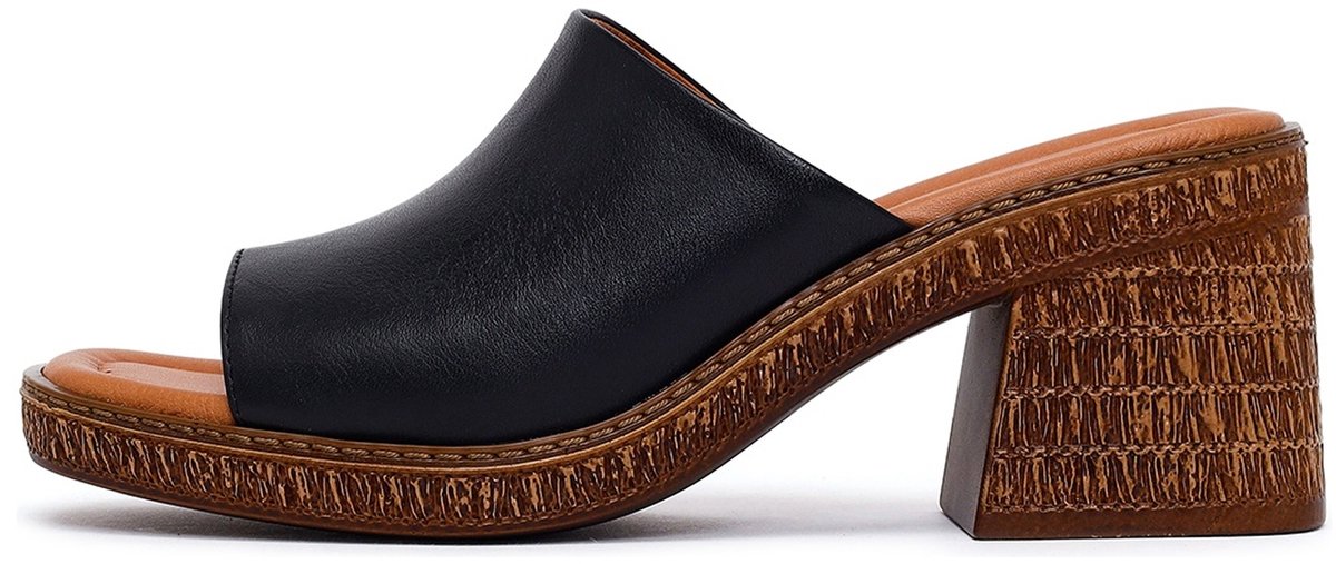 DERIMOD Muiltjes Met Middelhoge Hak Leren Mid Heel Muiltjes