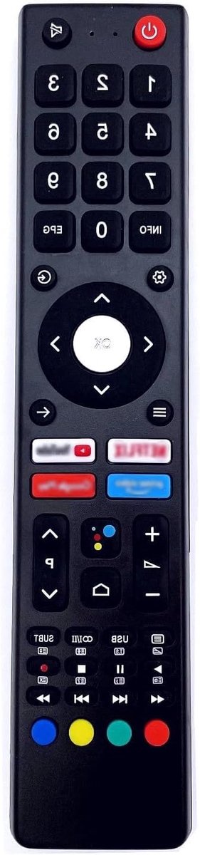 Afstandsbediening TV - Vervangende controller - Televisie bedienen - Directe werking geen instellingen - 21 cm lengte - Zwart