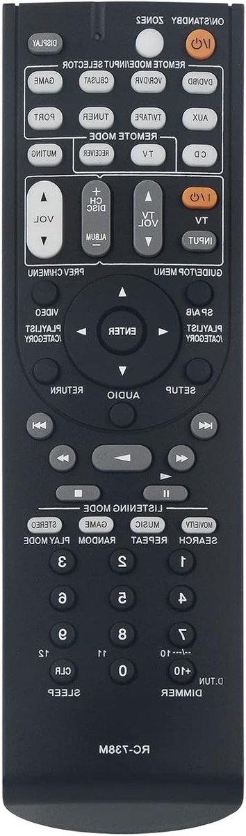 Vervangende Afstandsbediening - Universele Bediening - Home Cinema Bediening - Geen Installatie Nodig - 10 Meter Bereik - Zwart