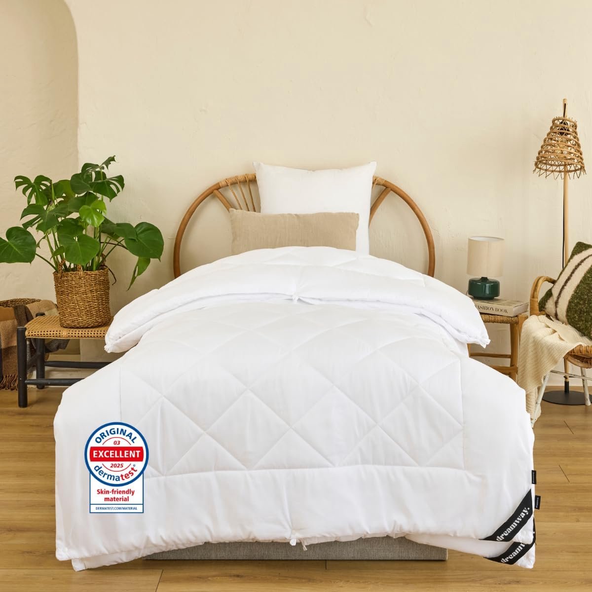 SnelShoppen - 4 Seizoenen Duvet 135 x 200 cm, Oeko-Tex gecertificeerd, 3-in-1, Lichtgewicht Zomer 150 g/m², Warmte 450 g/m², Ideaal voor Elk Seizoen